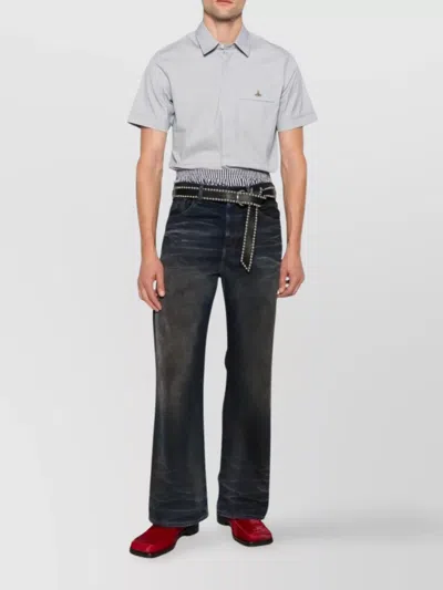 Vivienne Westwood Casual Shirt Collar Button-down In Gray