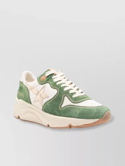 Golden Goose Low Top Sneakers With Mesh And Suede