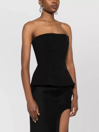 Jean Paul Gaultier Strapless Top Featuring Peplum Hem