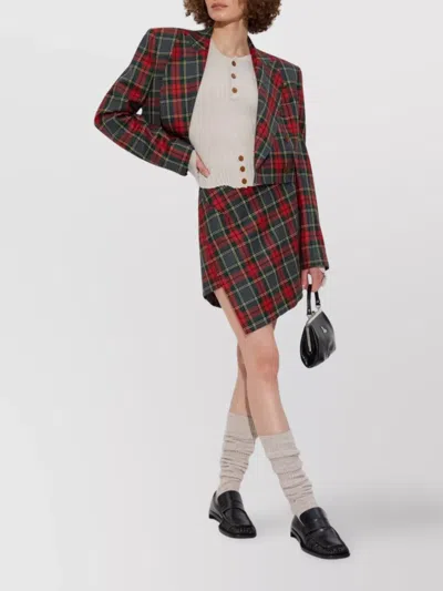Vivienne Westwood Structured Plaid Peak Lapel Blazer In Multi