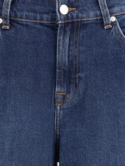7 For All Mankind Womens Radar Marie Wide-leg Stretch-denim Jeans In Blue