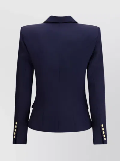 Balmain Structured Double-breasted Blazer Peak Lapels