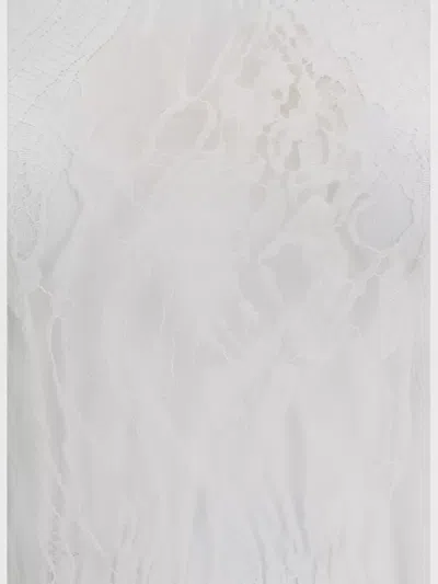 Balmain High Neck Lace Bodysuit With Long Sleeves