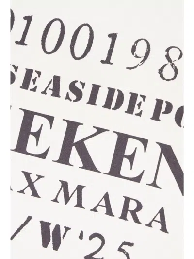 Weekend Max Mara Graphic Print Crew Neck Short Sleeves T-shirt In White