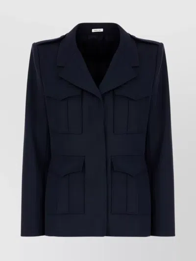 Alexander Mcqueen Utility Jackets Flap Pockets In Blue