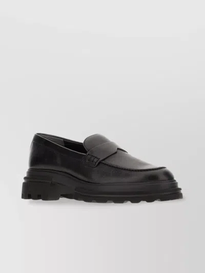 Hogan Chunky Sole Loafers Round Toe