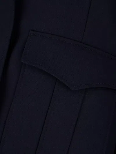 Alexander Mcqueen Utility Jackets Flap Pockets In Blue