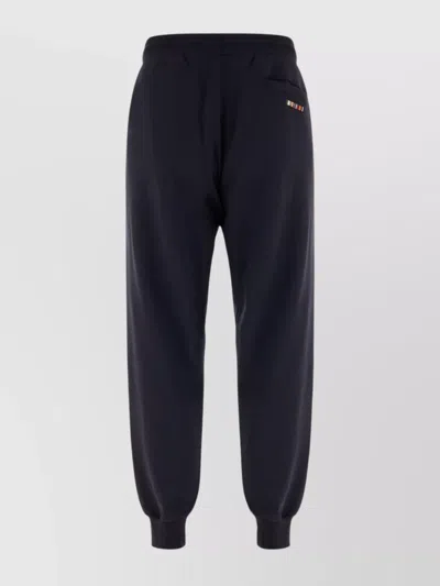 Paul Smith Trousers With Elastic Waistband And Ribbed Cuffs In Black
