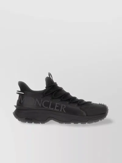 Moncler Pull Tab Round Toe Textured Sole Sneakers