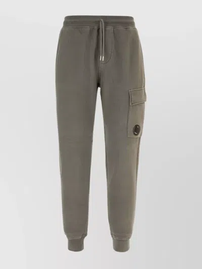 C.p. Company Waistband Elastic Ribbed Cuffs Side Cargo Pocket In Green