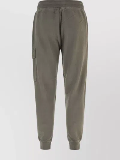 C.p. Company Waistband Elastic Ribbed Cuffs Side Cargo Pocket In Green