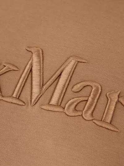 's Max Mara Visiera Hooded Sweatshirt Max Mara Logo Sweatshirts Beige
