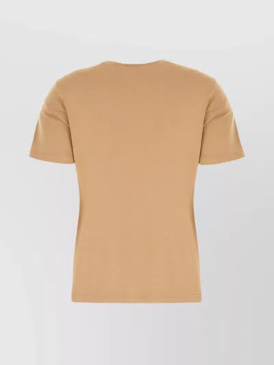 S Max Mara Pocket Crew Neck Short Sleeve Top In Brown