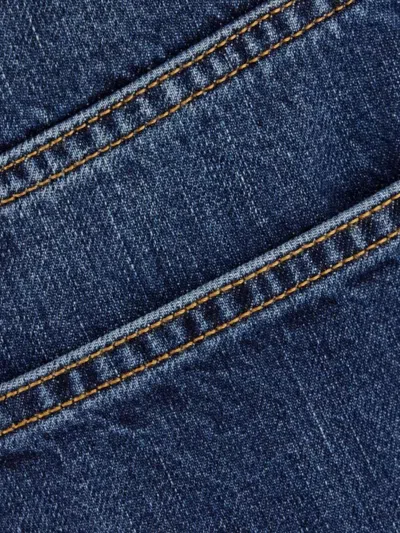 Givenchy Denim Trousers With Belt Loops And Contrast Stitching In Blue