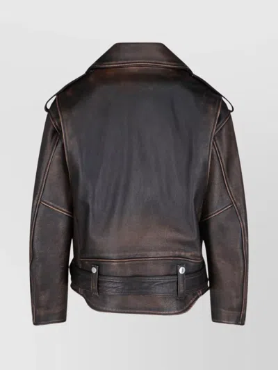 Alexander Mcqueen Waist Belted Epaulettes Lapels Zippered Pockets In Black