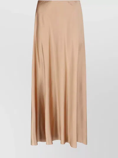 Ermanno Scervino High-waisted Midi Skirt Smooth Finish In Neutral