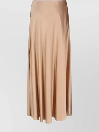Ermanno Scervino High-waisted Midi Skirt Smooth Finish In Neutral