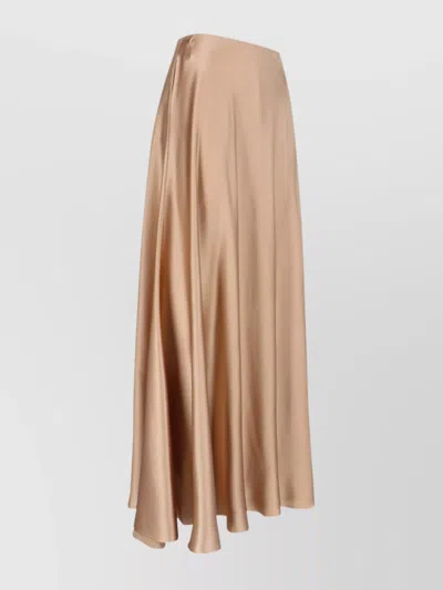Ermanno Scervino High-waisted Midi Skirt Smooth Finish In Neutral