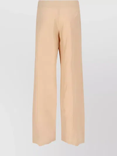 Ermanno Scervino Wide-leg Trousers In Lightweight Fabric In Neutral