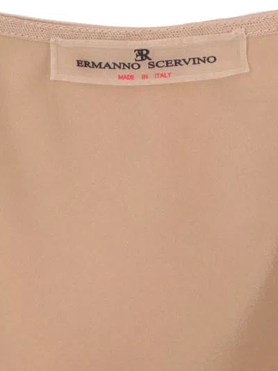 Ermanno Scervino High-waisted Midi Skirt Smooth Finish In Neutral