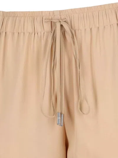 Ermanno Scervino Wide-leg Trousers In Lightweight Fabric In Neutral