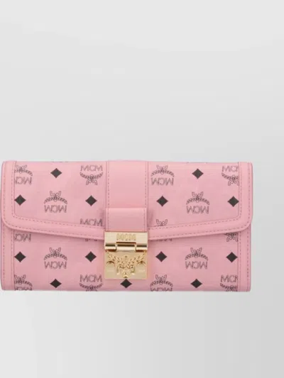 Mcm Gold-tone Hardware Wallets With Timeless Style In Pink