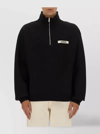 Jacquemus Grog Grain Zip-neck Sweatshirt