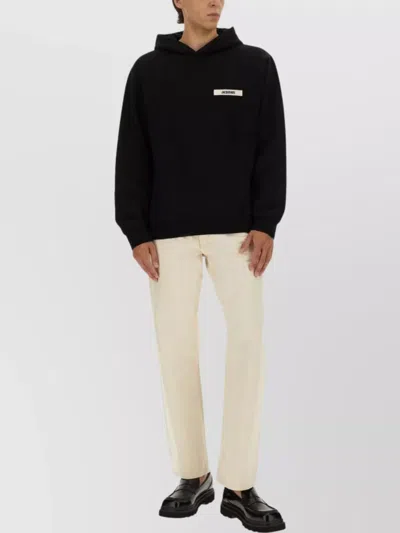 Jacquemus Gros-grain Hoodie In Black