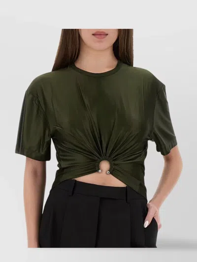 Rabanne Cut-out Knot Detail Round Neck Top