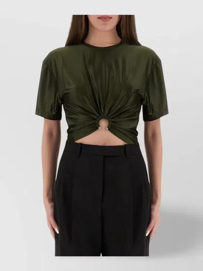Rabanne Cut-out Knot Detail Round Neck Top