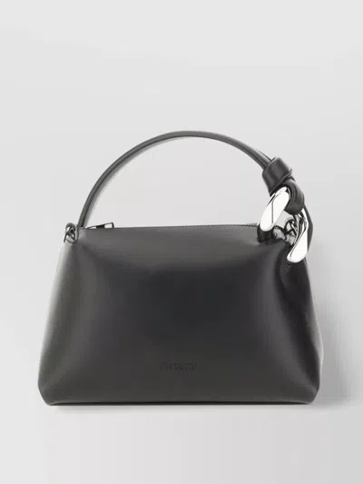 Jw Anderson Shoulder Bag With Adjustable Strap And Metal Hardware In Black