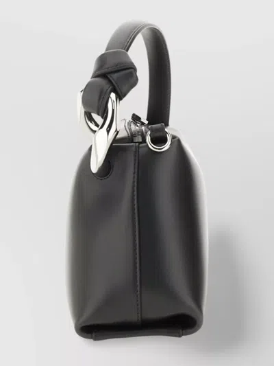 Jw Anderson Shoulder Bag With Adjustable Strap And Metal Hardware In Black
