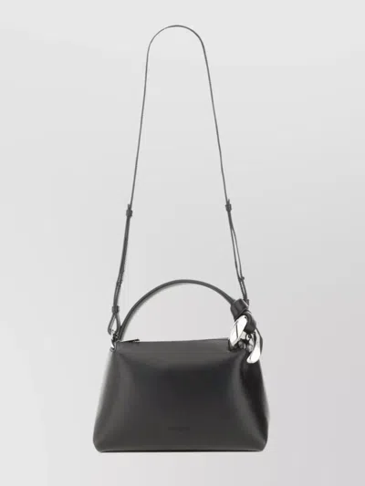 Jw Anderson Shoulder Bag With Adjustable Strap And Metal Hardware In Black