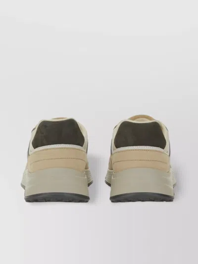 Hogan Sneakers With Contrast Panels And Rubber Sole In Brown