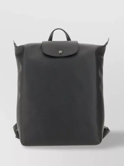 Longchamp Adjustable Straps Front Flap Top Handle Backpack
