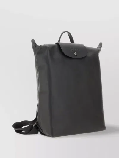 Longchamp Adjustable Straps Front Flap Top Handle Backpack