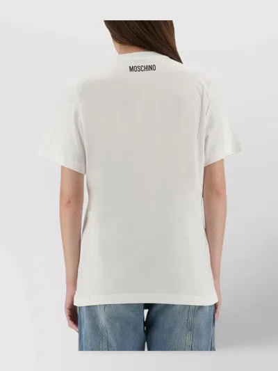 Moschino Crew Neck Graphic Print Short Sleeves Top