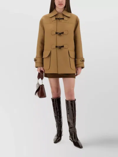 Moschino Corduroy Skirt With Pockets And Belt Loops In Brown
