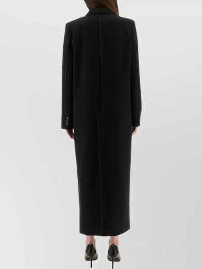 Moschino Long Tailored Coat In Black