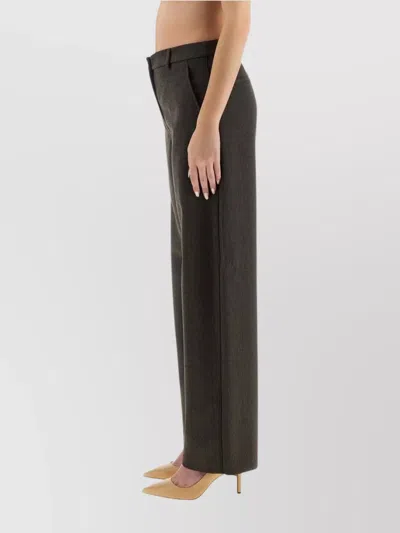 Moschino Wide Leg Trousers With Pockets And Loops