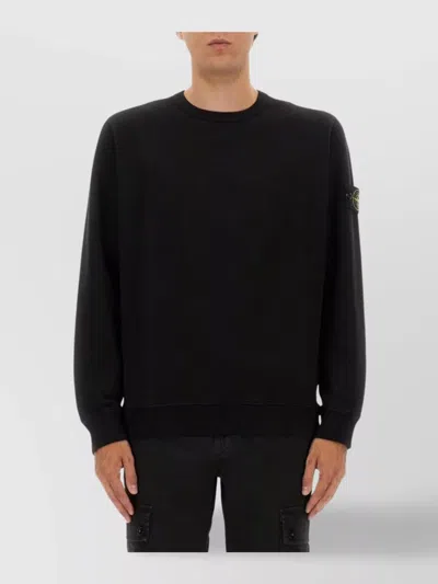 Stone Island Lightweight Wool Crew Neck Sweater With Raglan Sleeves