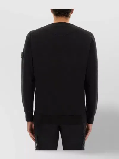 Stone Island Cotton Sweatshirt In Black