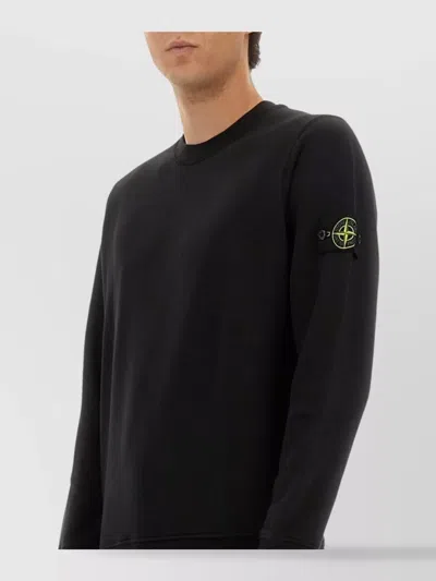 Stone Island Cotton Sweatshirt In Black