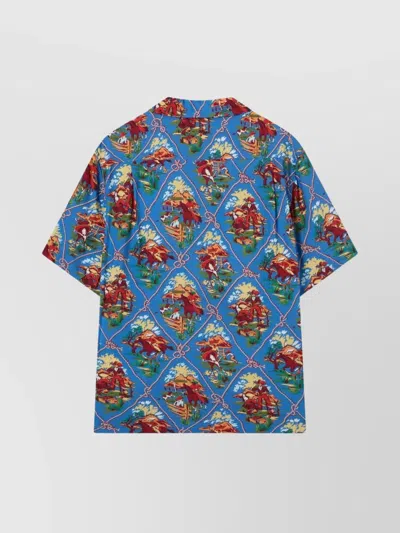 Champion Graphic Print Relaxed Fit Short Sleeves Shirt In Blue