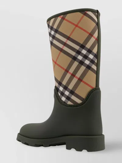 Burberry Women Rainboots With Traditional Check Insert