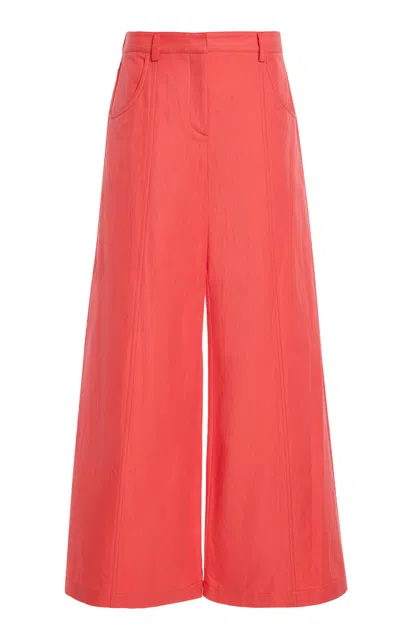 Twp Dee's High-rise Wide-leg Pants In Pink