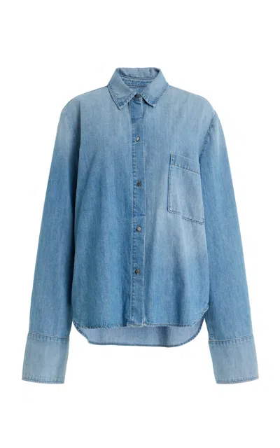 Twp Wilson Cotton Shirt In Blue