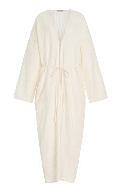 Asceno The Lorenzo Cotton-linen Robe