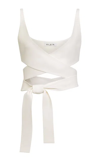 Alaïa Cross Leather Top