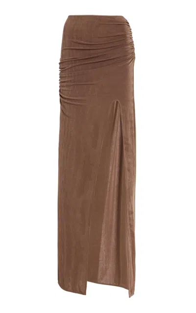 Anna October Exclusive Amalia Maxi Skirt In Brown